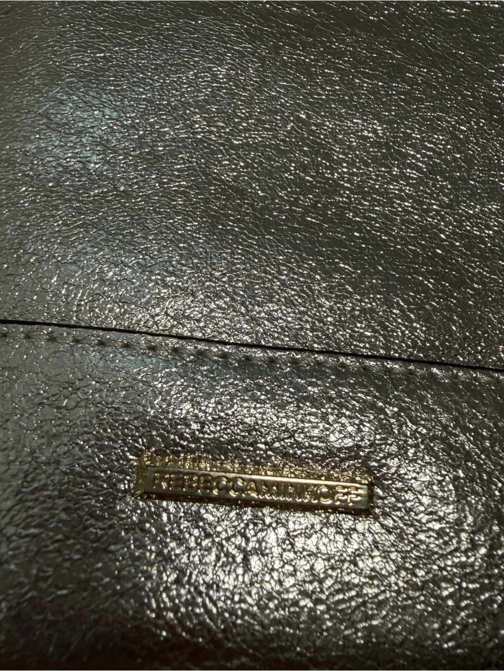Rebecca Minkoff silver Metallic Leo Zipper Trim Envelope Clutch